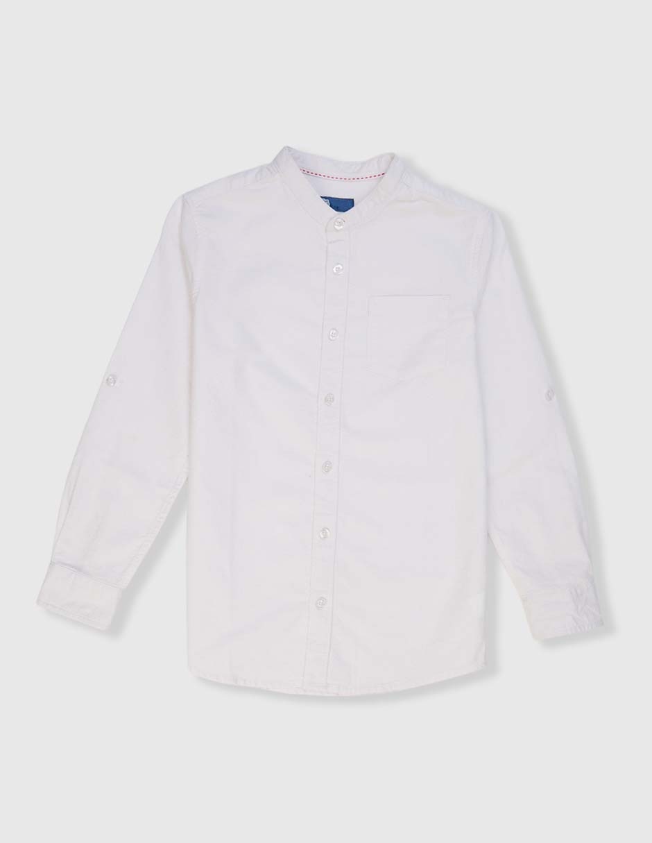 Camisa de vestir Piquenique de algodón manga larga para niño
