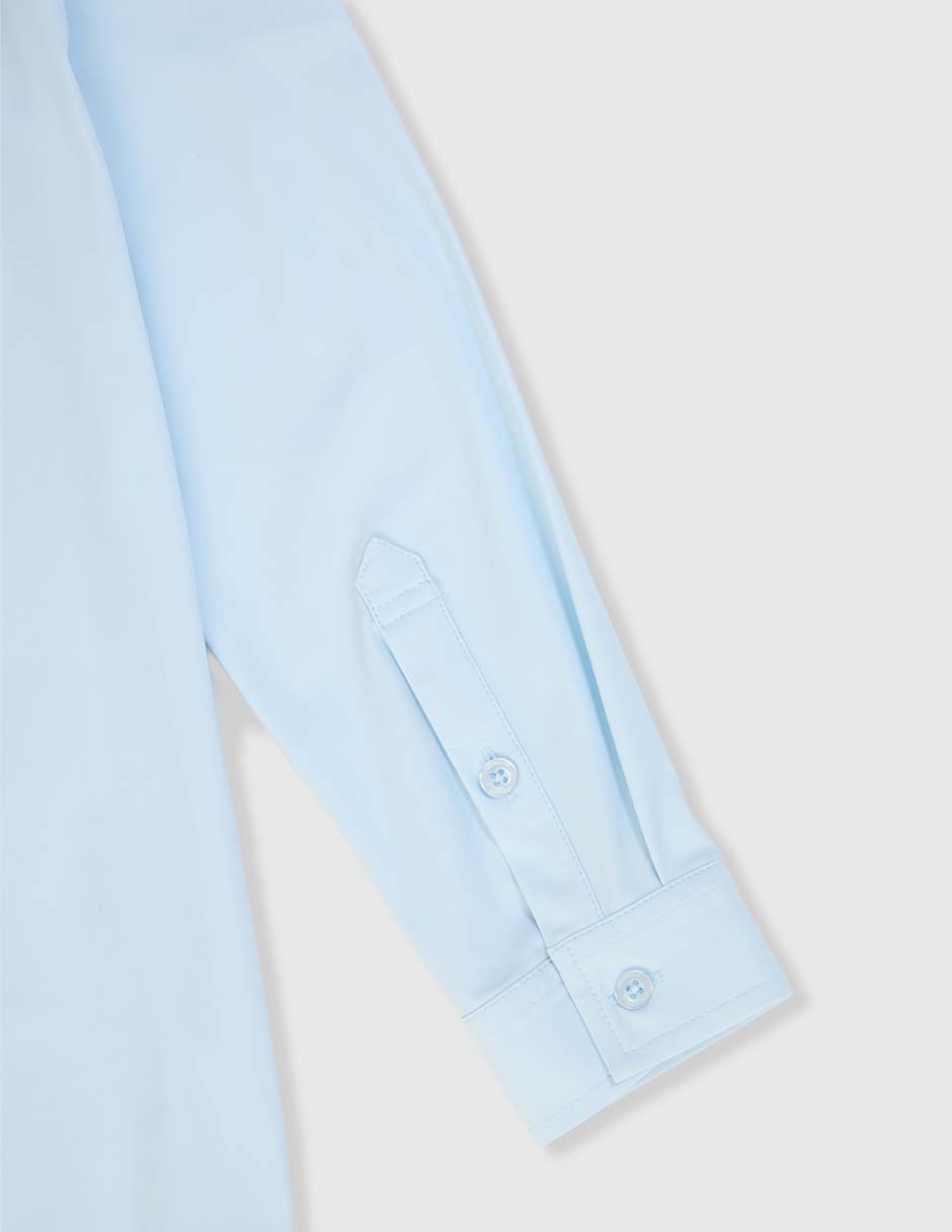Camisa de vestir de algodón manga larga para niño 5