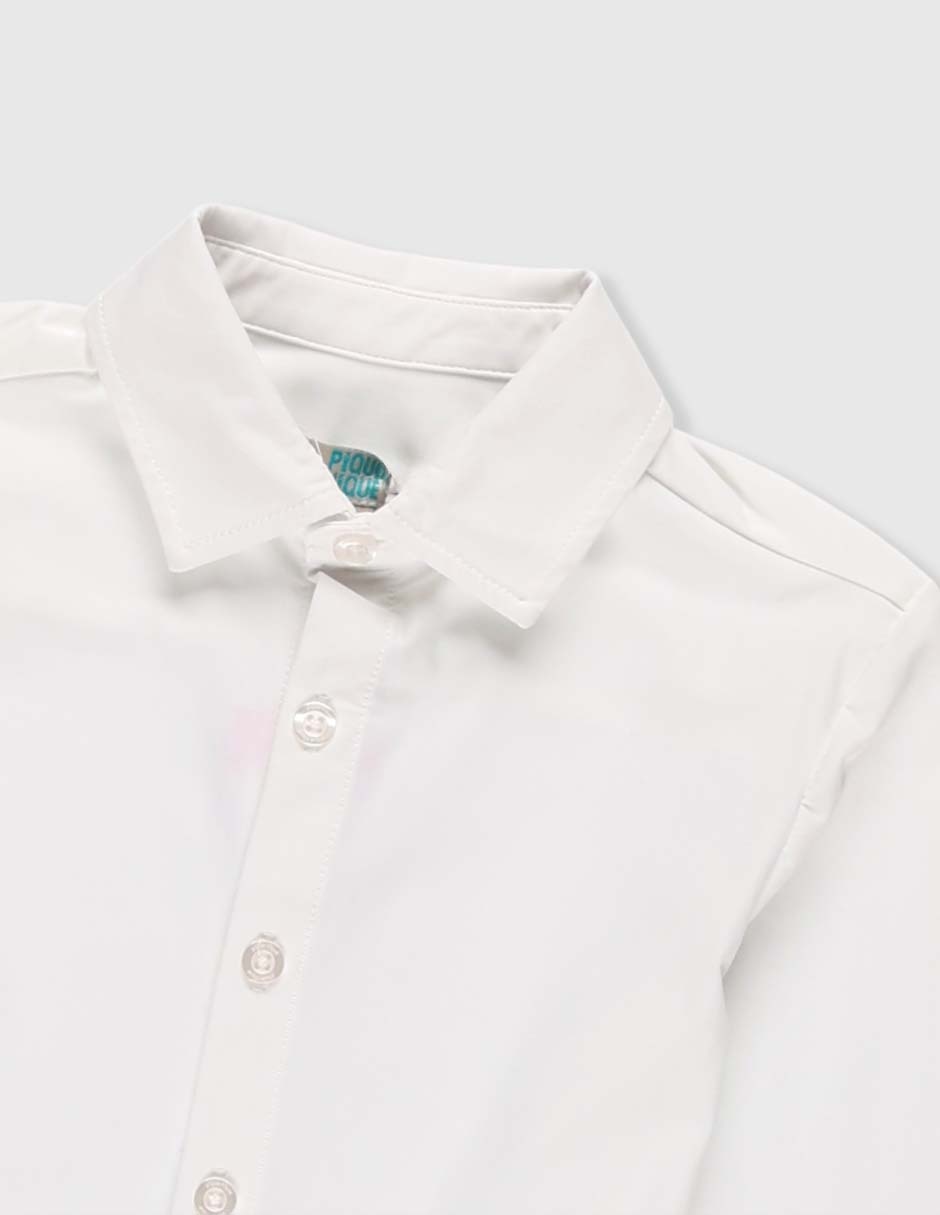 Camisa de vestir de algodón manga larga para niño 4