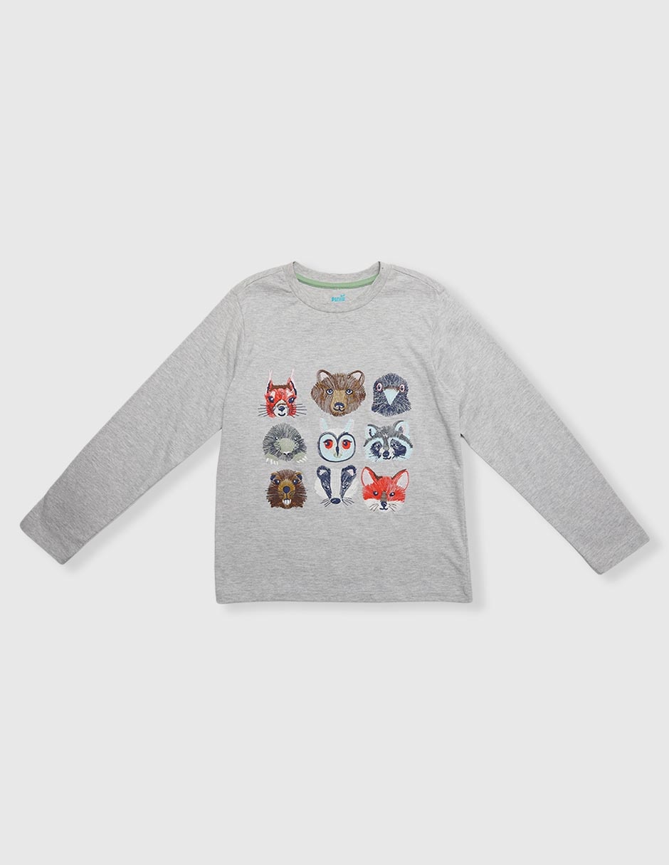 Playera manga larga para niño