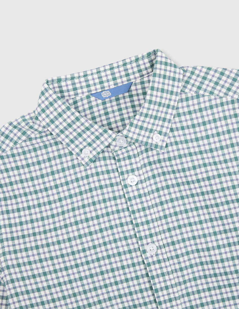 Camisa casual de algodón manga larga para niño 3