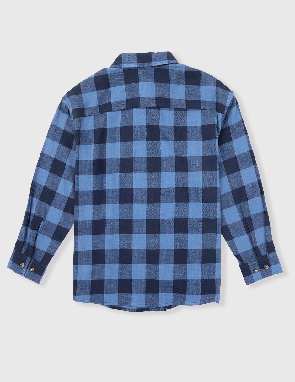Camisa casual de algodón manga larga para niño 2