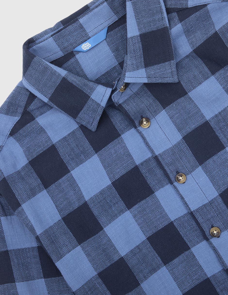 Camisa casual de algodón manga larga para niño 3