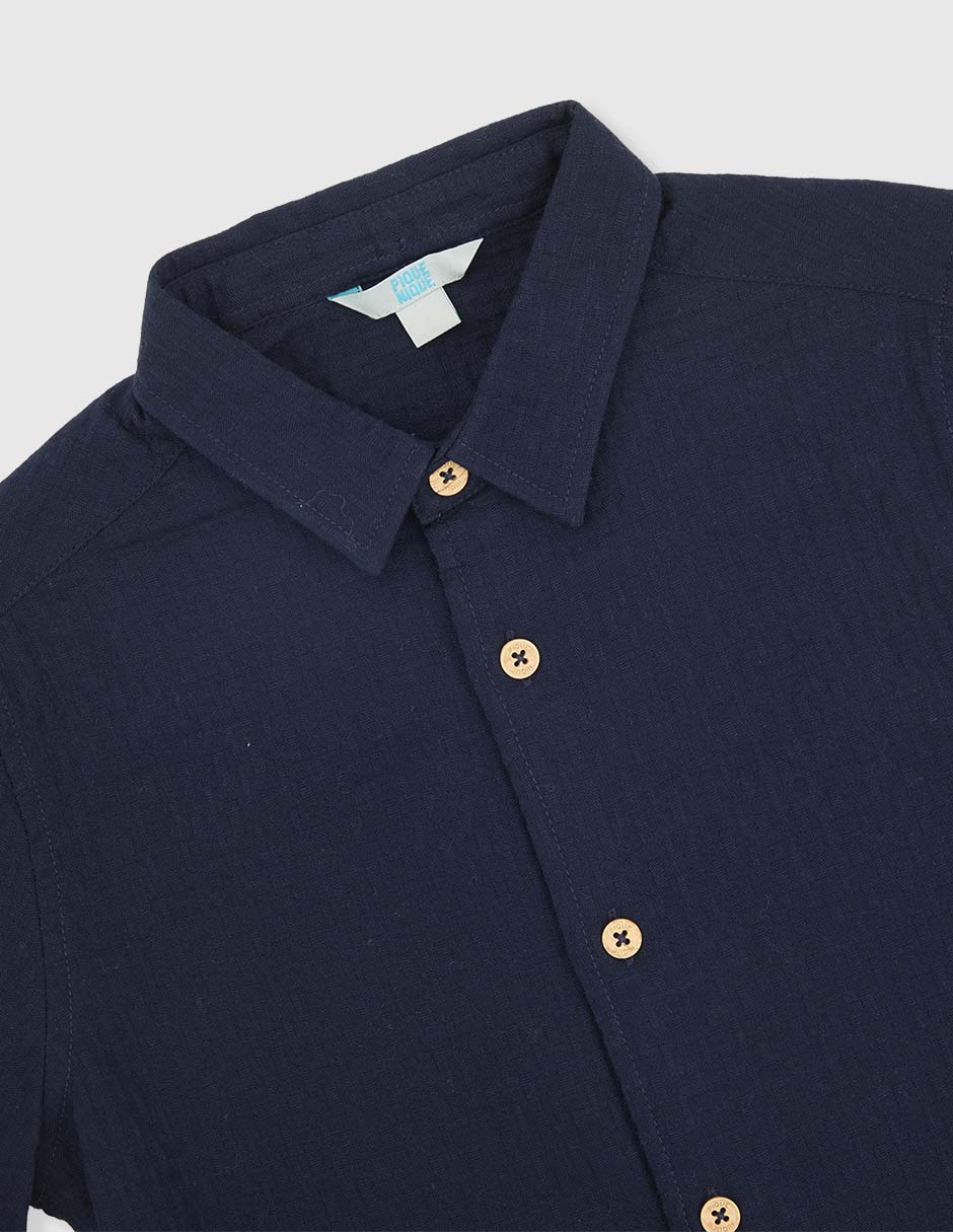 Camisa casual de algodón manga corta para niño 3