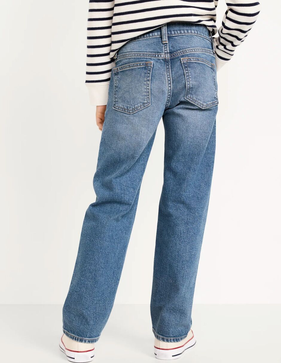 Jeans relaxed straight lavado medio para niño 2
