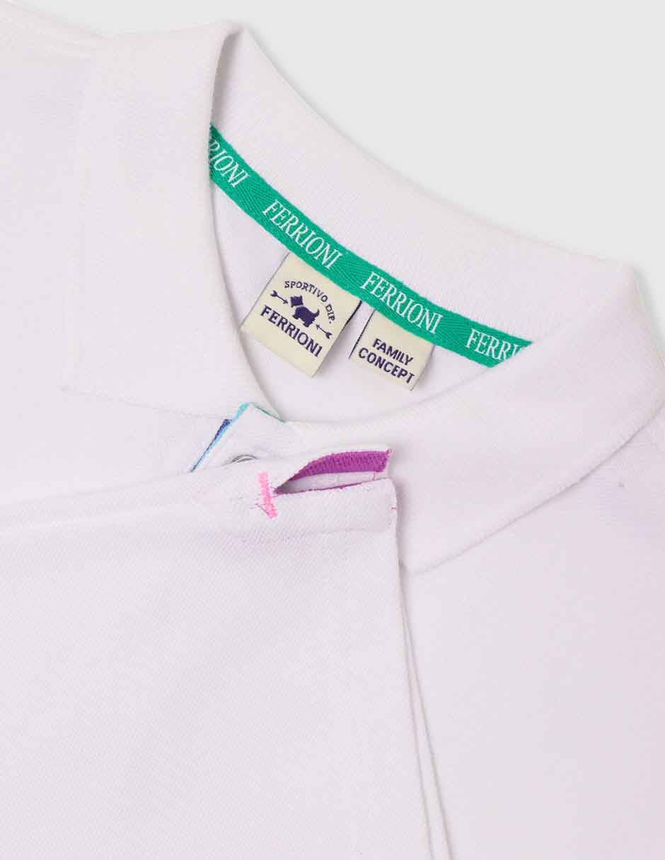 Playera tipo polo Sigrid de algodón para niño 5