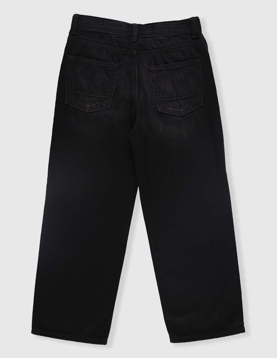 Jeans straight lavado obscuro para niño 2