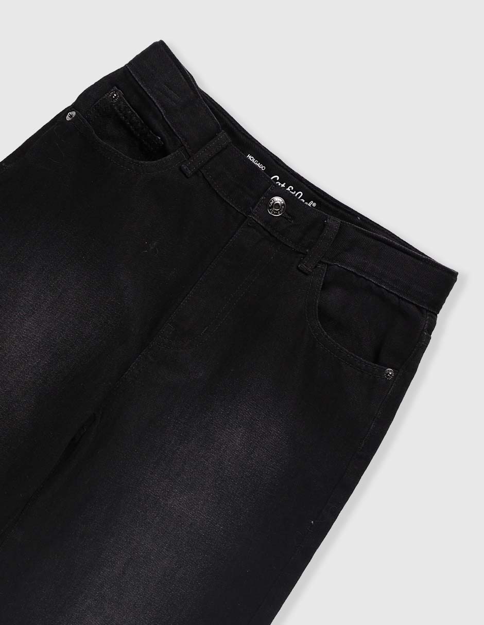 Jeans straight lavado obscuro para niño 4