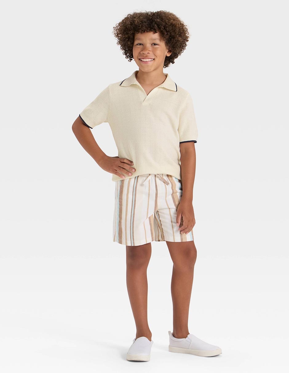 Playera tipo polo de algodón para niño 3