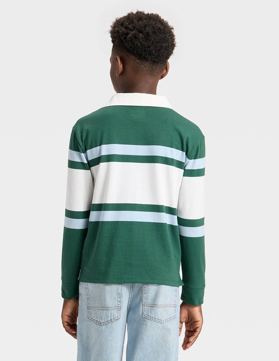 Playera tipo polo de algodón para niño 2