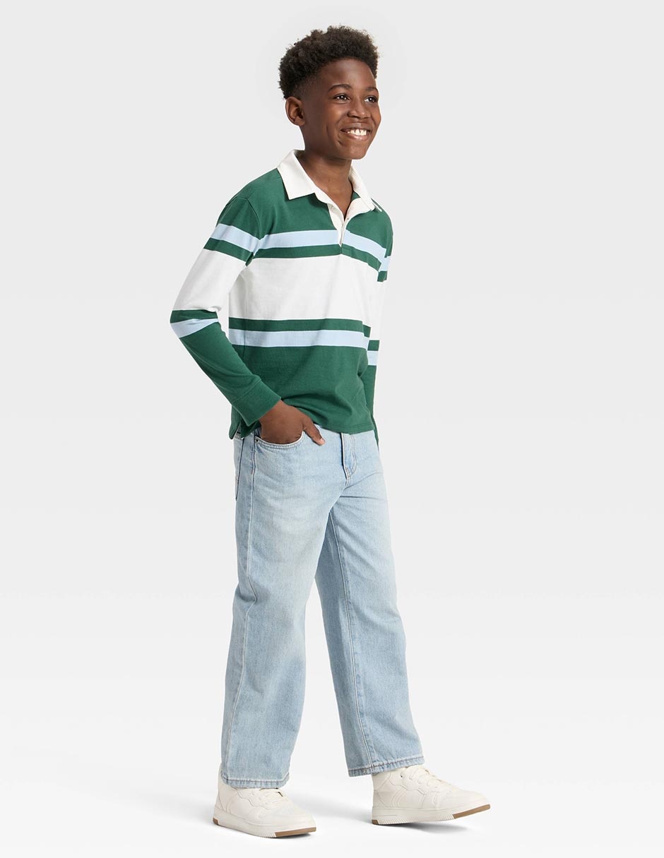 Playera tipo polo de algodón para niño 3