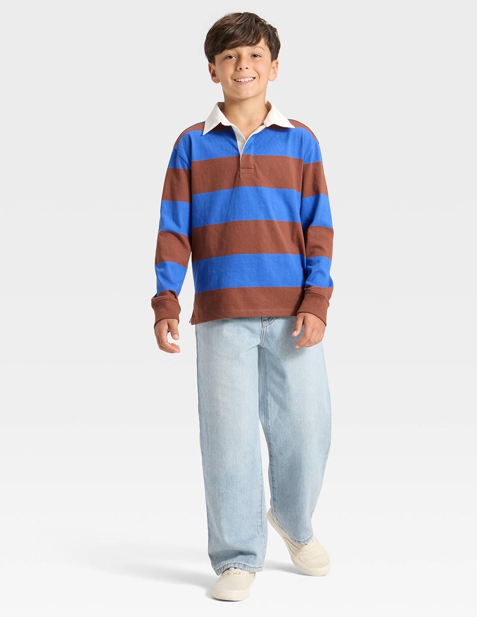 Playera tipo polo de algodón para niño 3