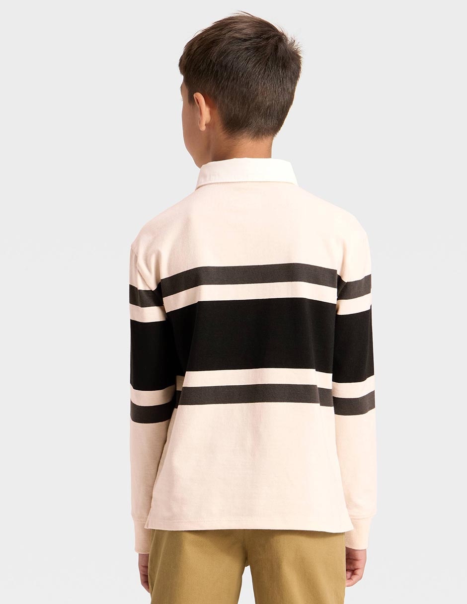 Playera tipo polo de algodón para niño 2