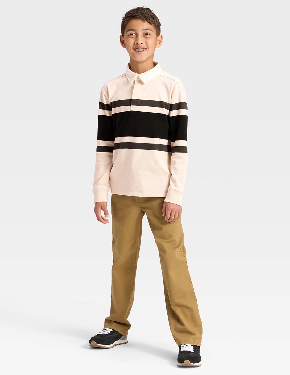 Playera tipo polo de algodón para niño 3