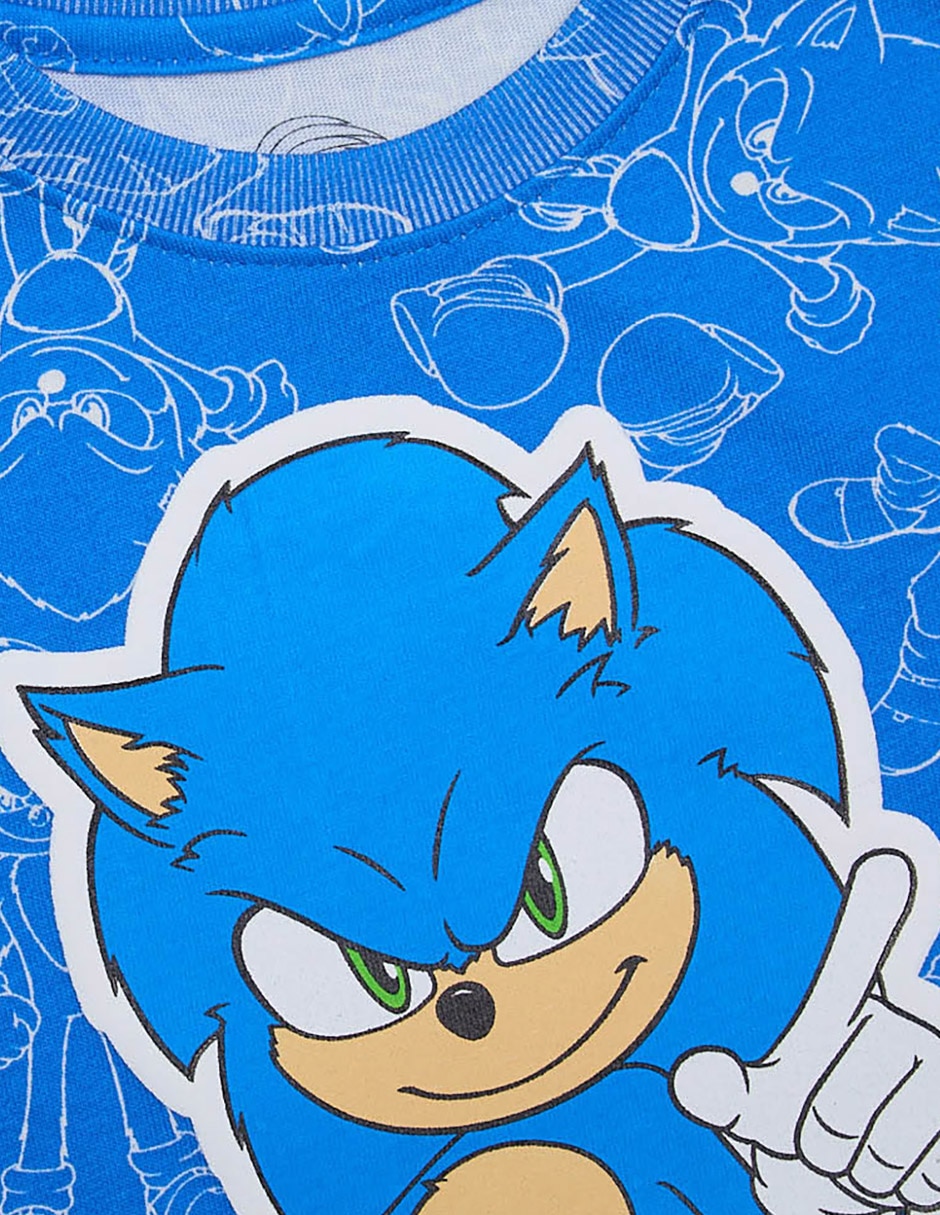 Playera Sonic manga corta para niño 3