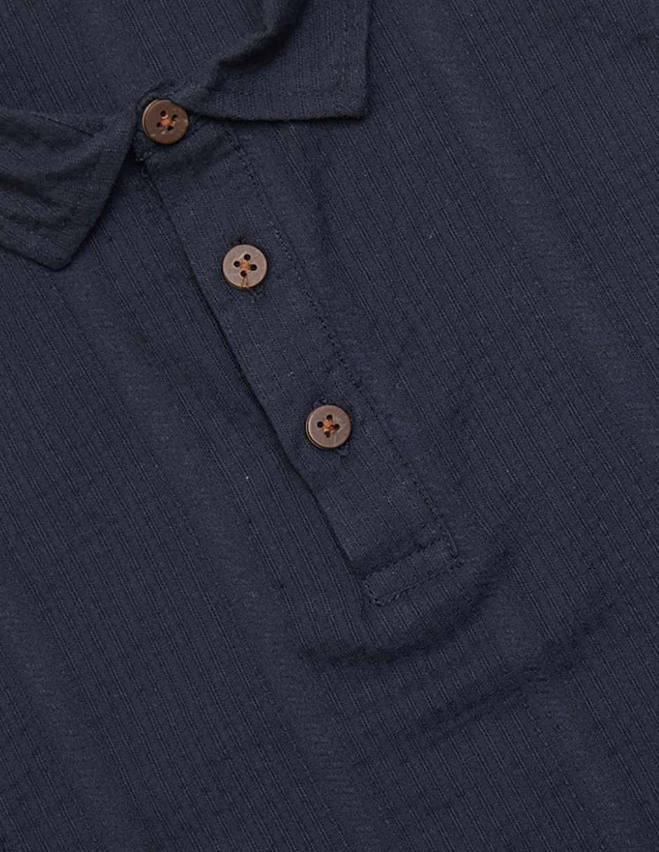 Playera tipo polo de lino para niño 3