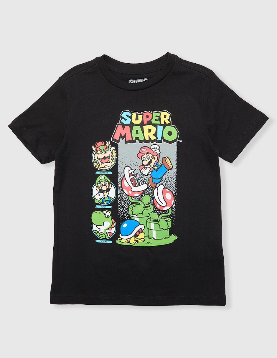 Playera Nintendo Super Mario manga corta para niño Liverpool