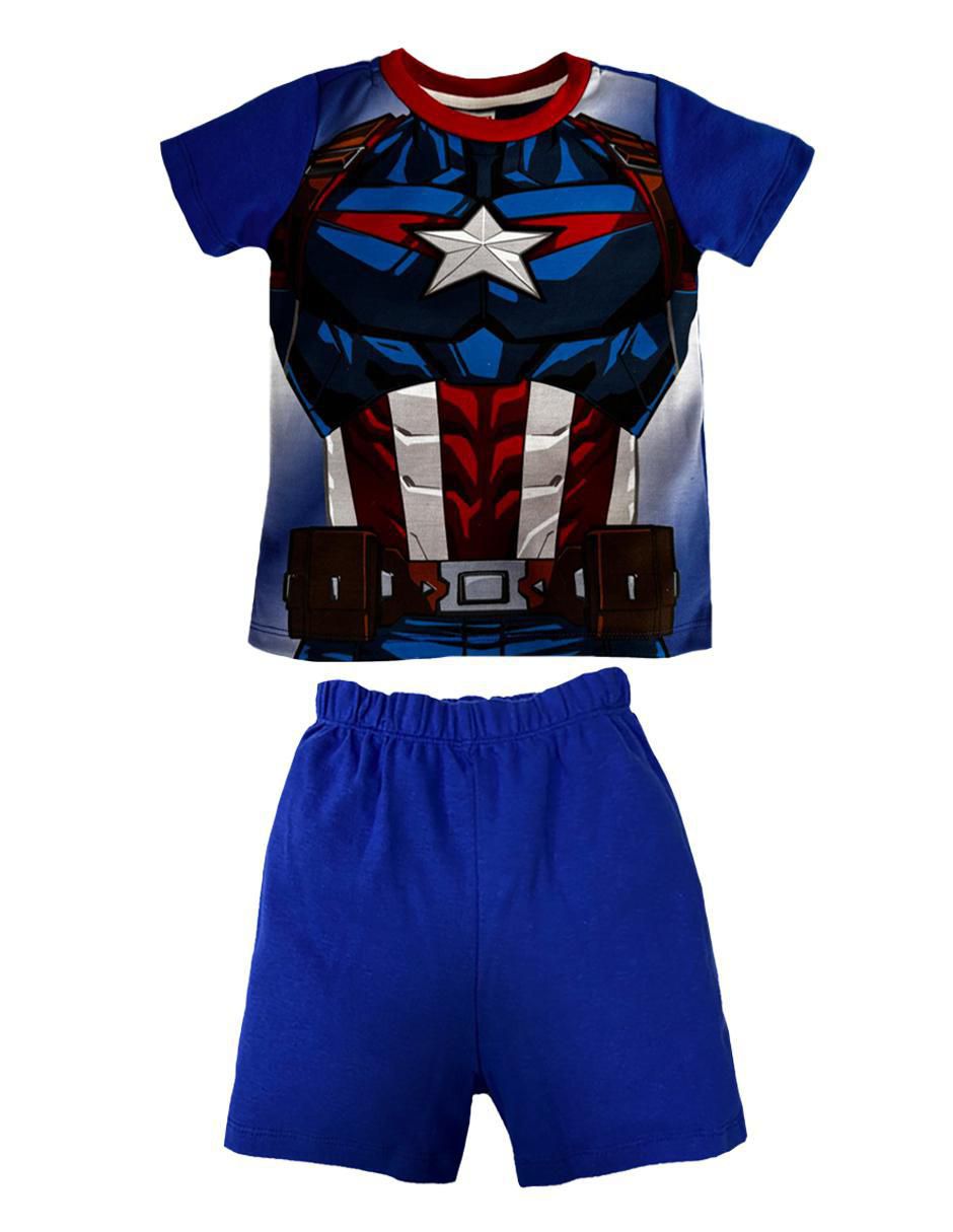 Conjunto capitán américa de algodón para niño