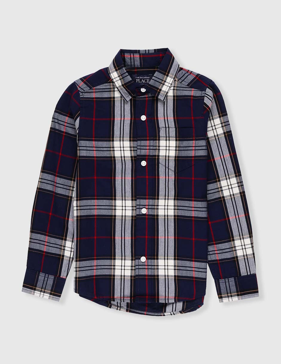 Camisa casual manga larga para niño