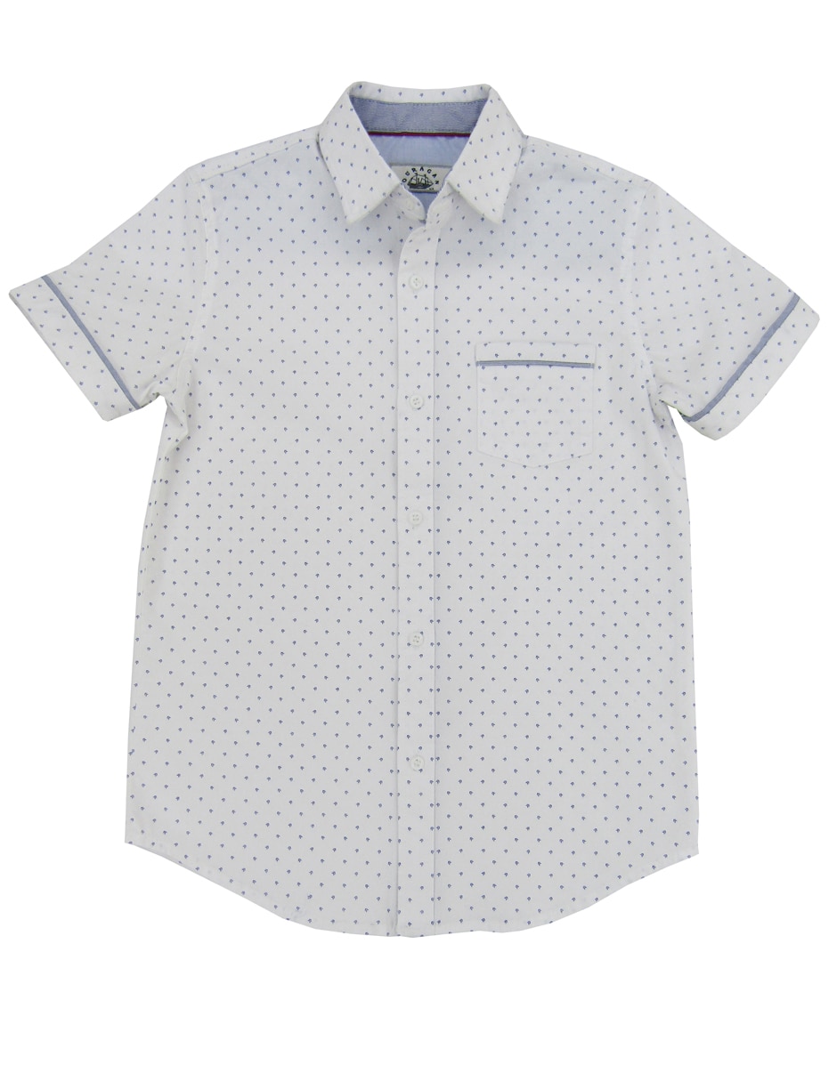 Camisa casual de algodón manga corta para niño