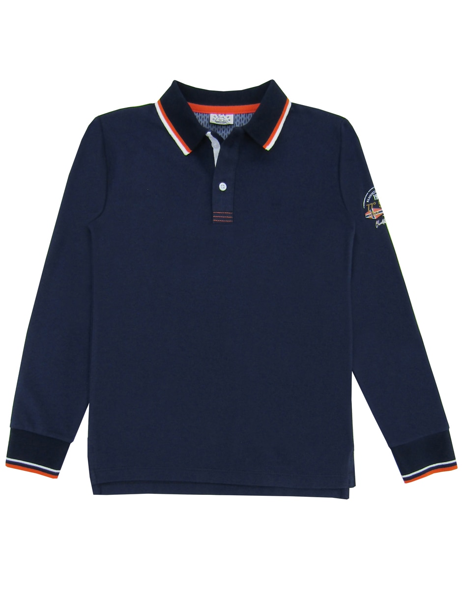 Playera tipo polo de algodón para niño 1