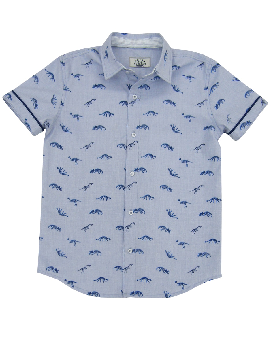 Camisa casual de algodón manga corta para niño Camisa casual de algodón manga corta para niño