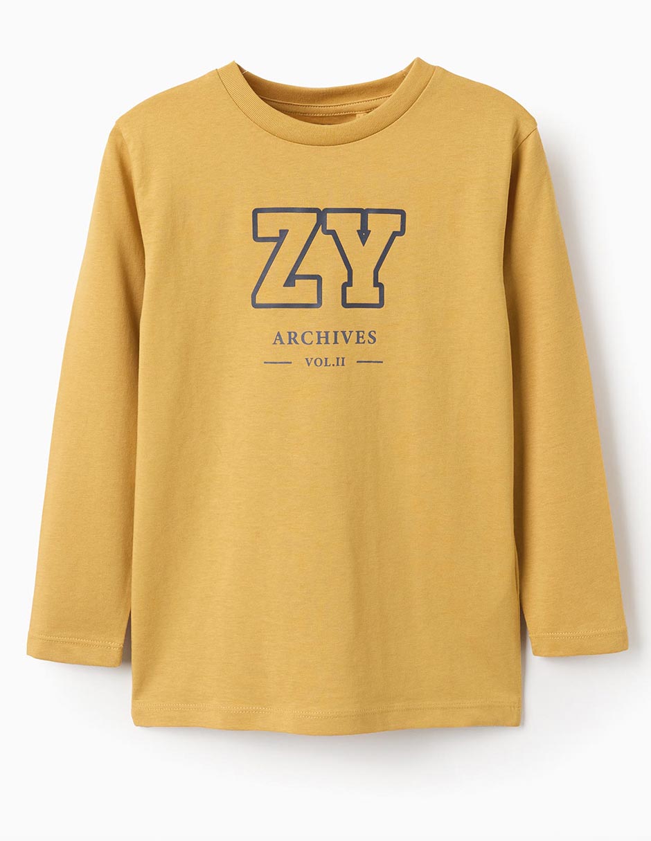 Playera Zippy manga larga para niño