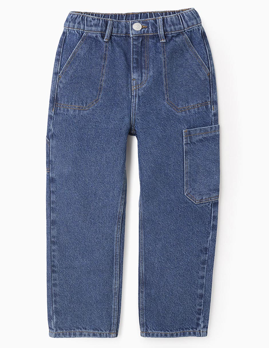 Jeans amplio lavado claro para niño Jeans amplio lavado claro para niño