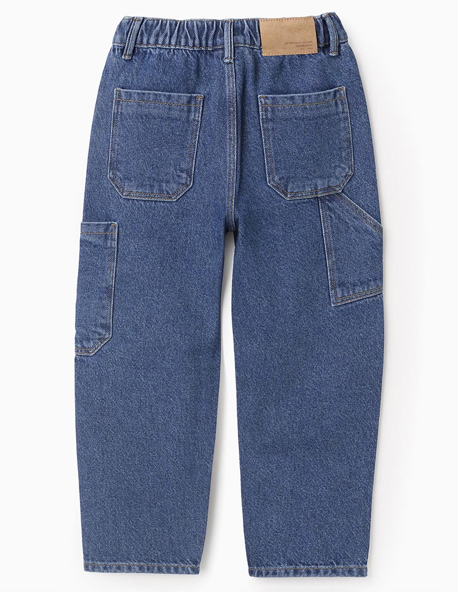 Jeans amplio lavado claro para niño 2