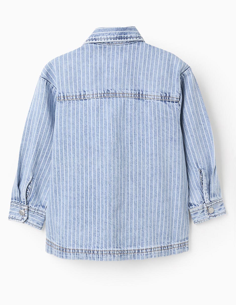 Camisa casual de mezclilla manga larga para niño 2
