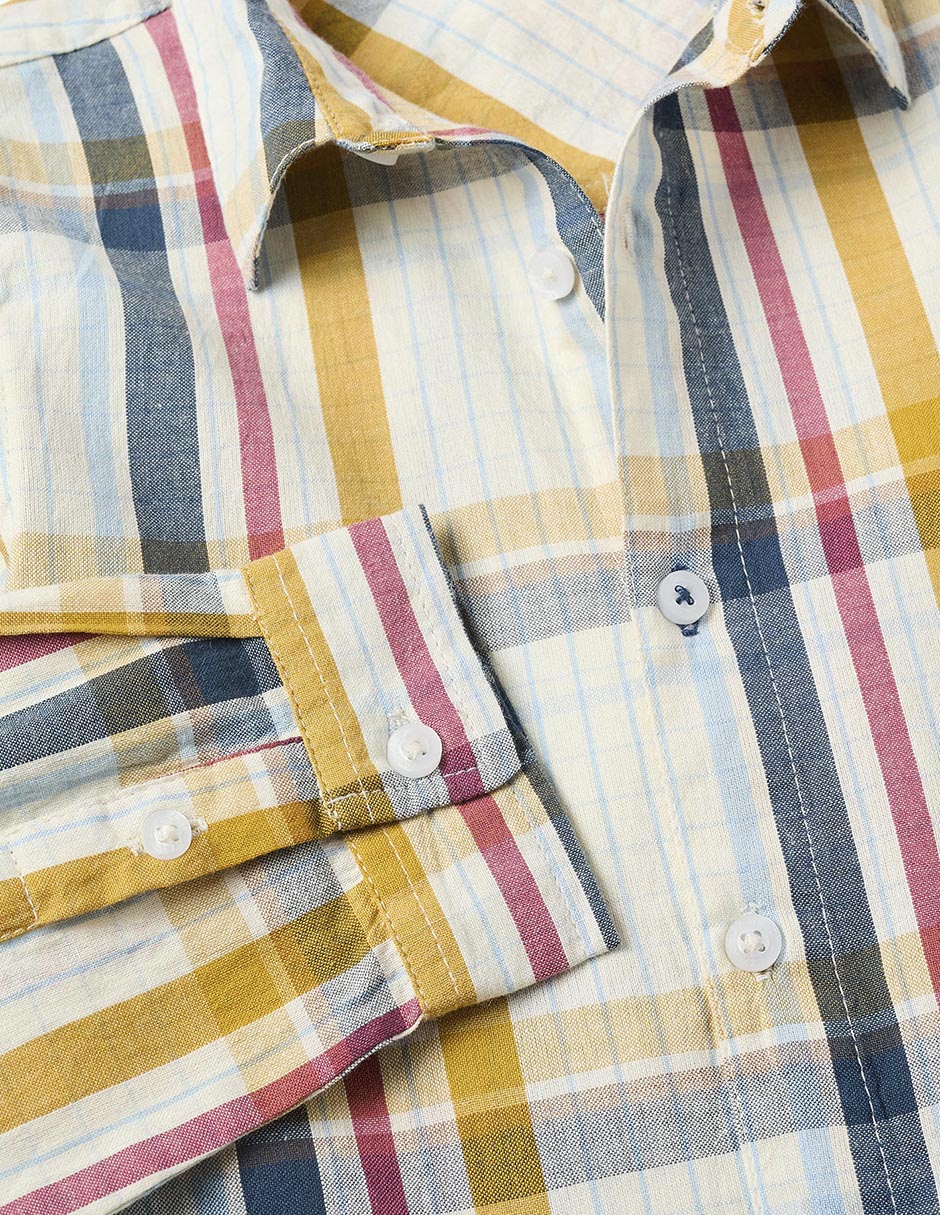 Camisa casual de algodón manga larga para niño 3