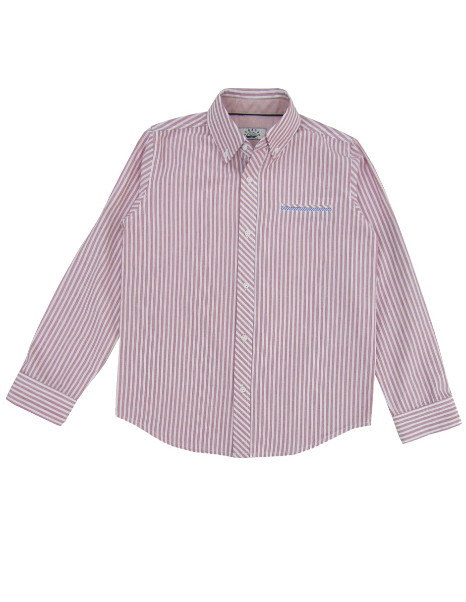 Camisa casual de algodón manga larga para niño