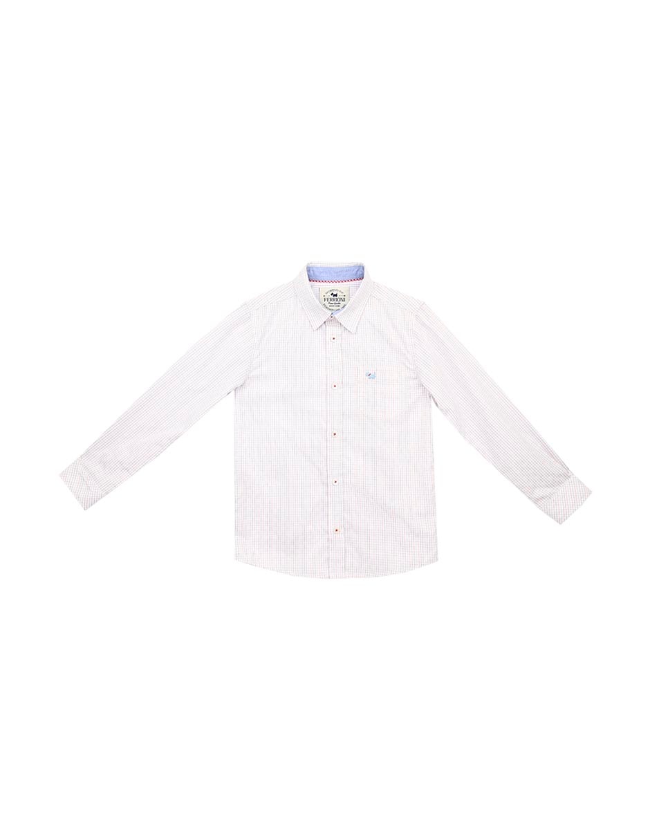 Camisa casual de algodón manga larga para niño