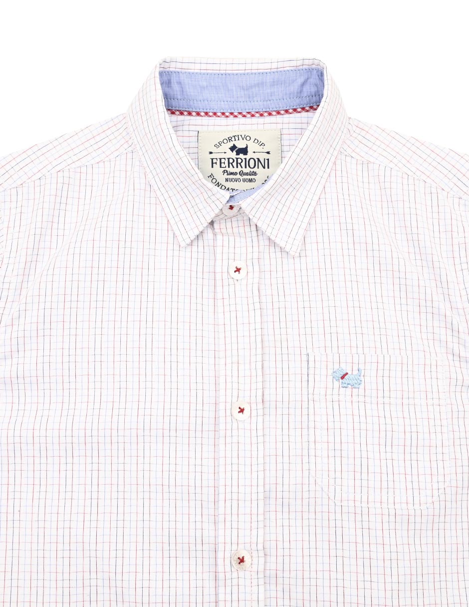 Camisa casual de algodón manga larga para niño 3