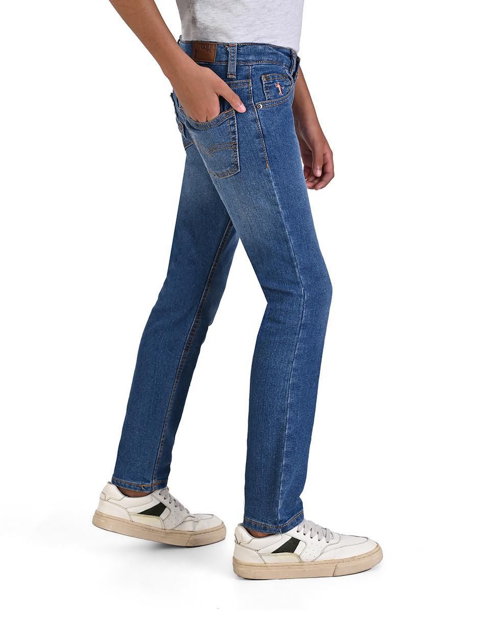 Jeans slim lavado medio para niño 2