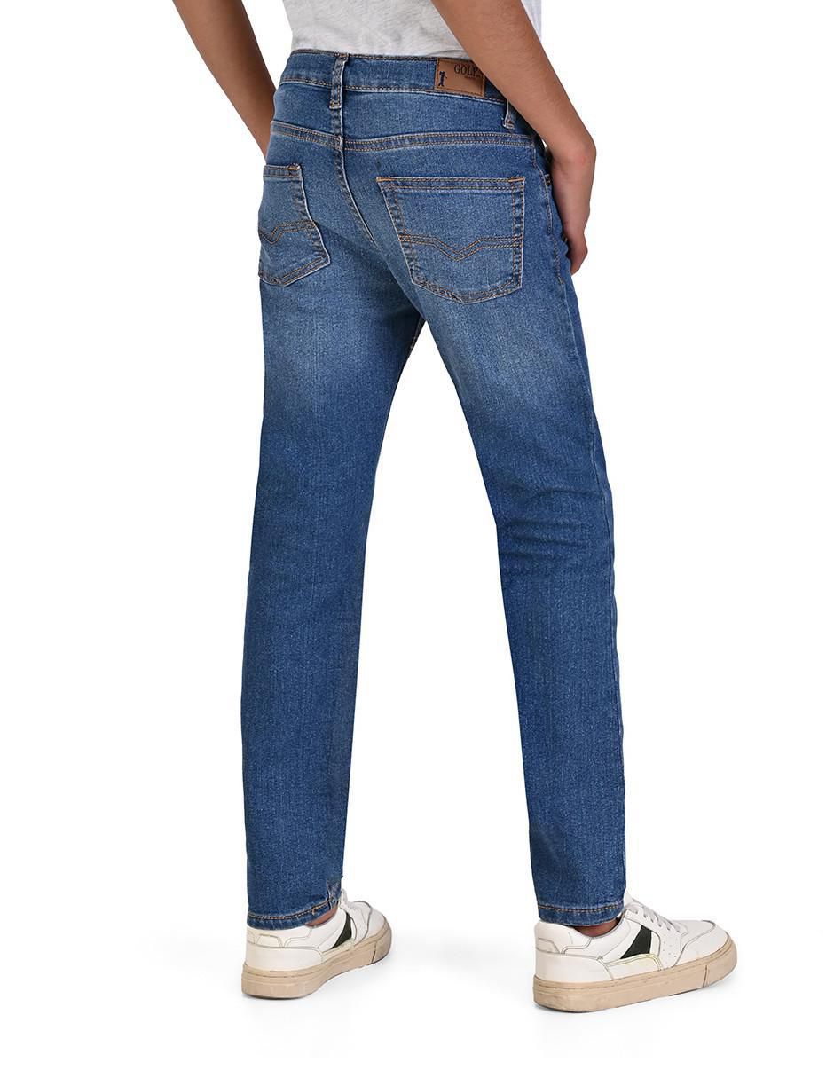 Jeans slim lavado medio para niño 3