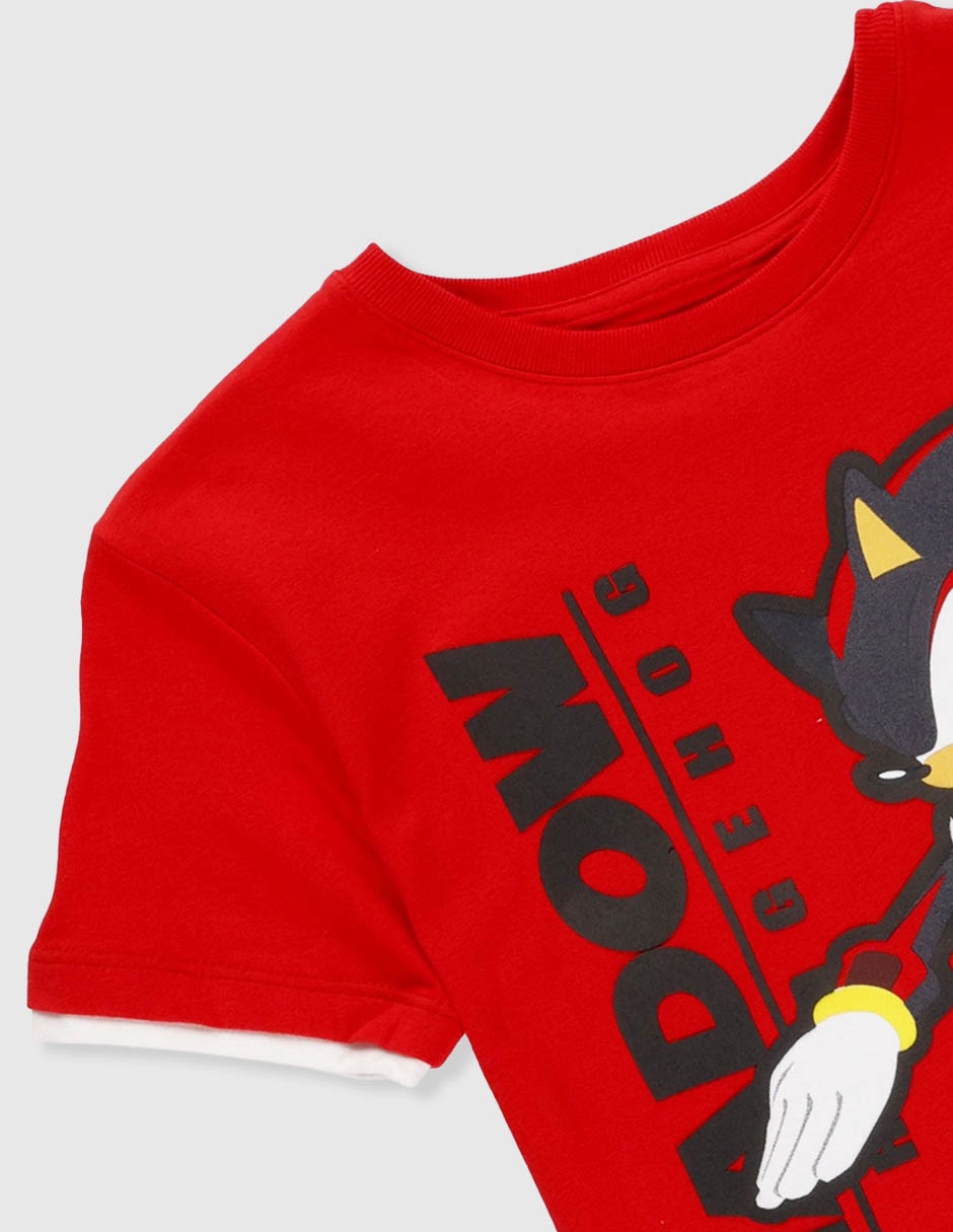 Playera Sonic manga corta para niño 3