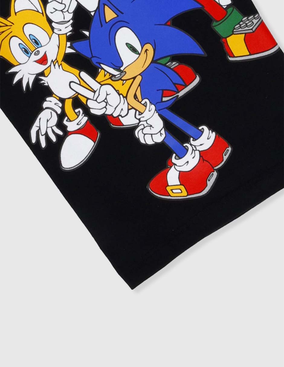 Playera Sonic, Knuckles y Tails manga corta para niño 4