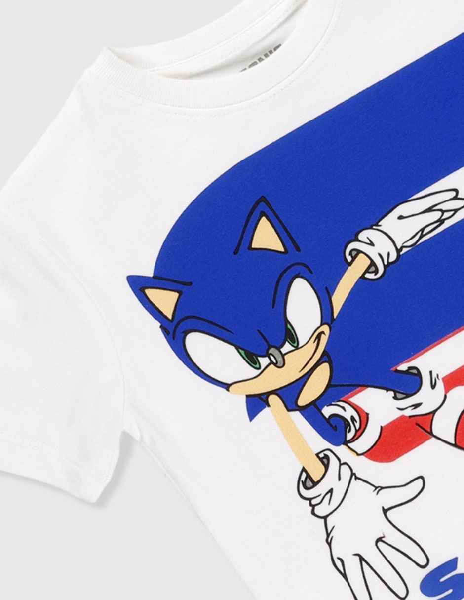 Playera Sonic The Hedgehug manga corta para niño 3
