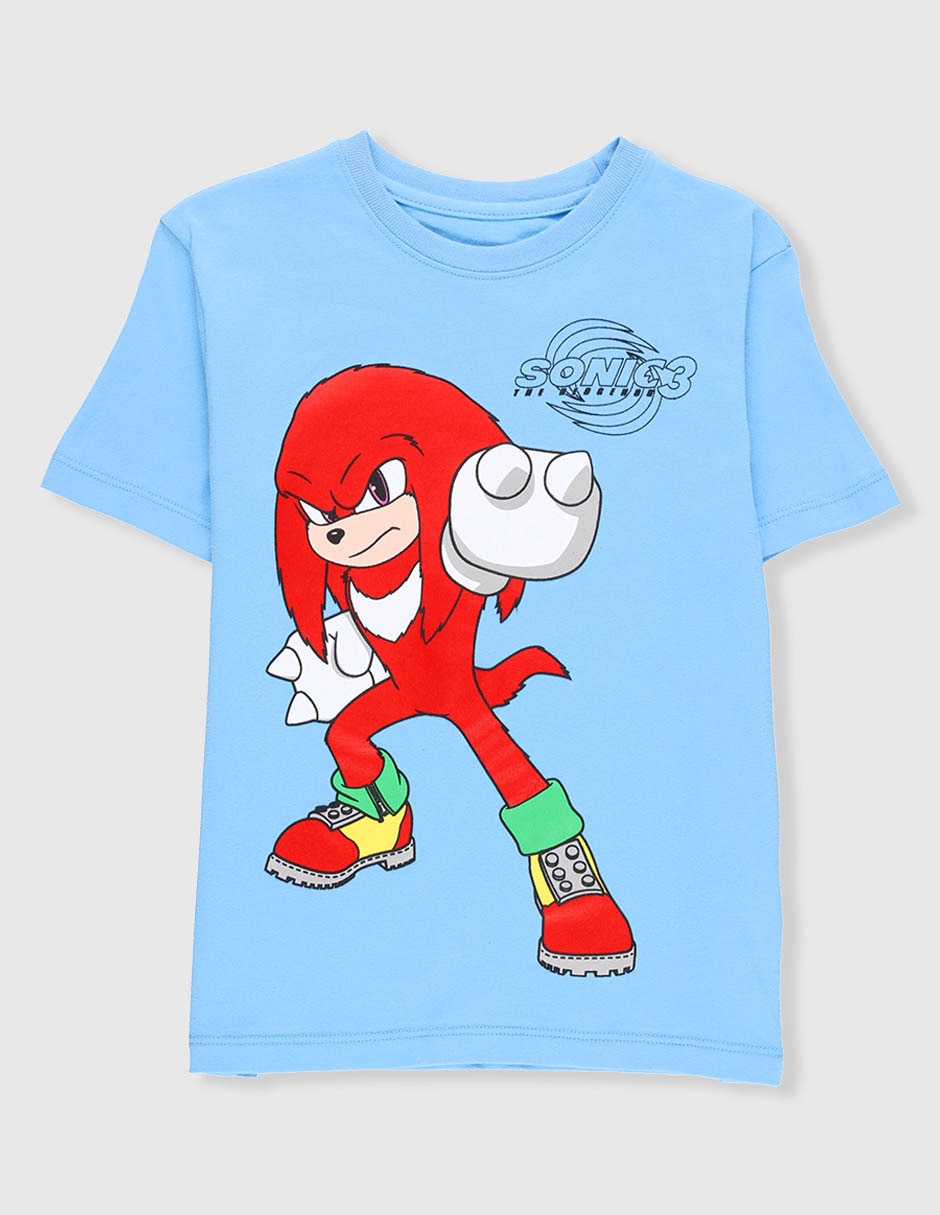 Playera knuckles manga corta para niño