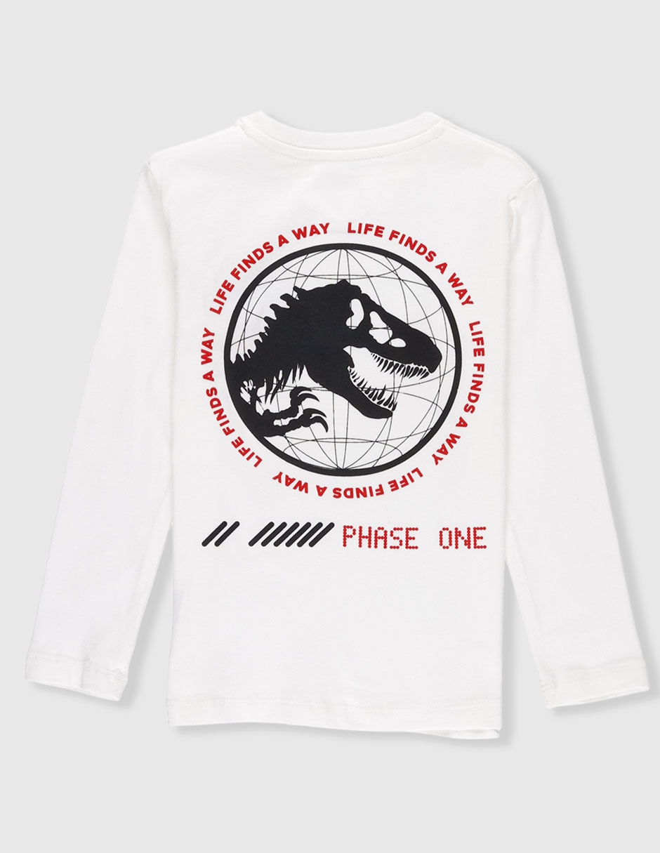 Playera Jurassic World manga larga para niño 2