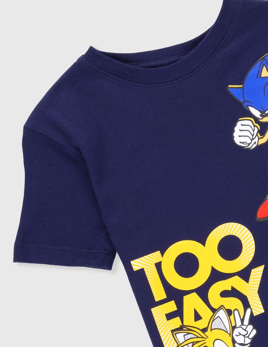 Playera Sonic manga corta para niño 3