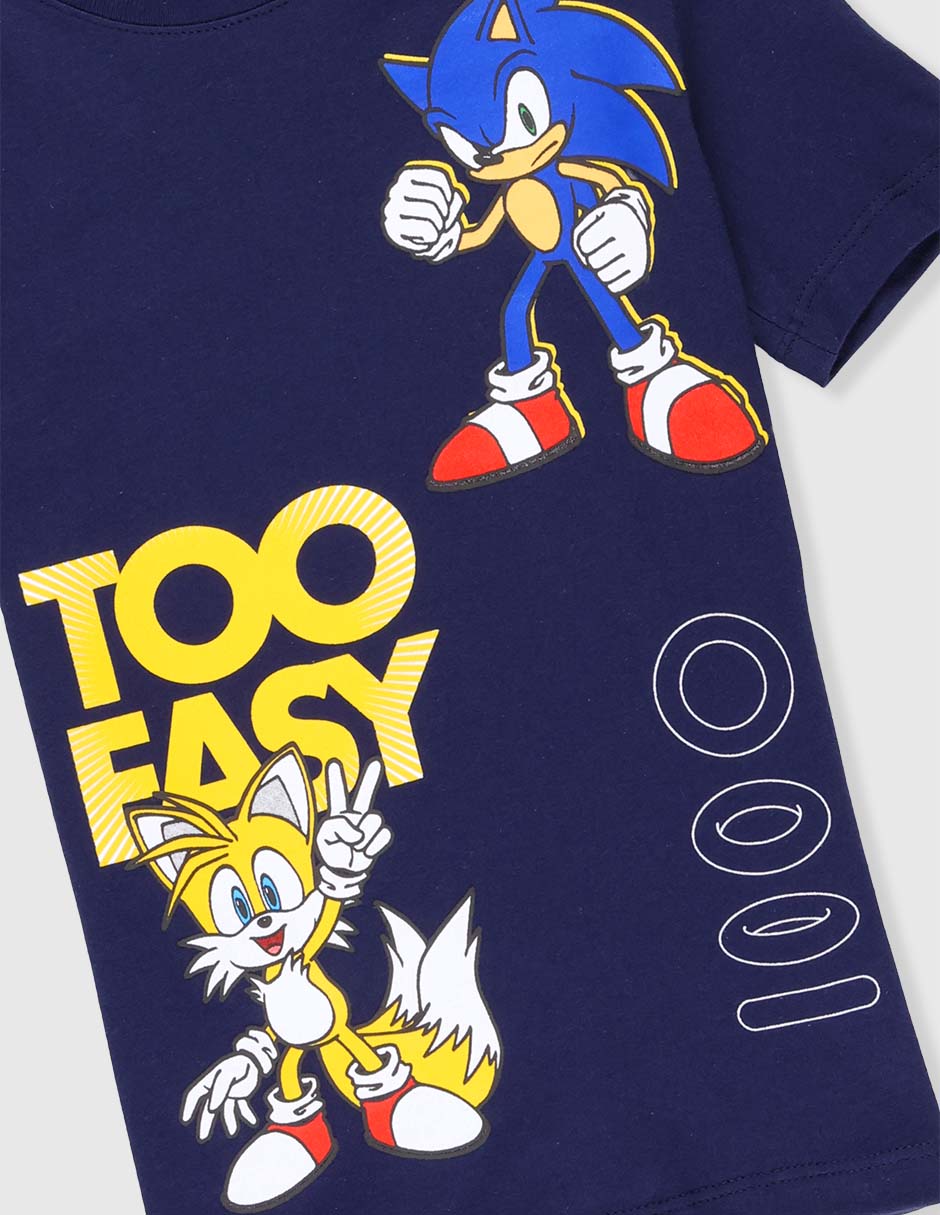 Playera Sonic manga corta para niño 4