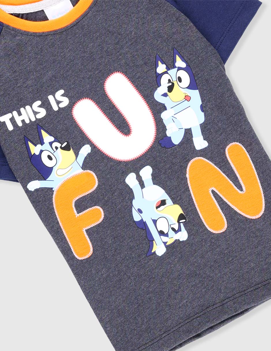 Playera Bluey manga corta para niño 3