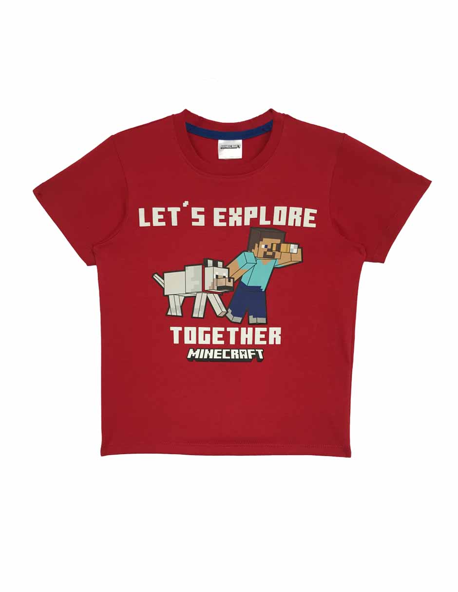 Playera Minecraft manga corta para niño