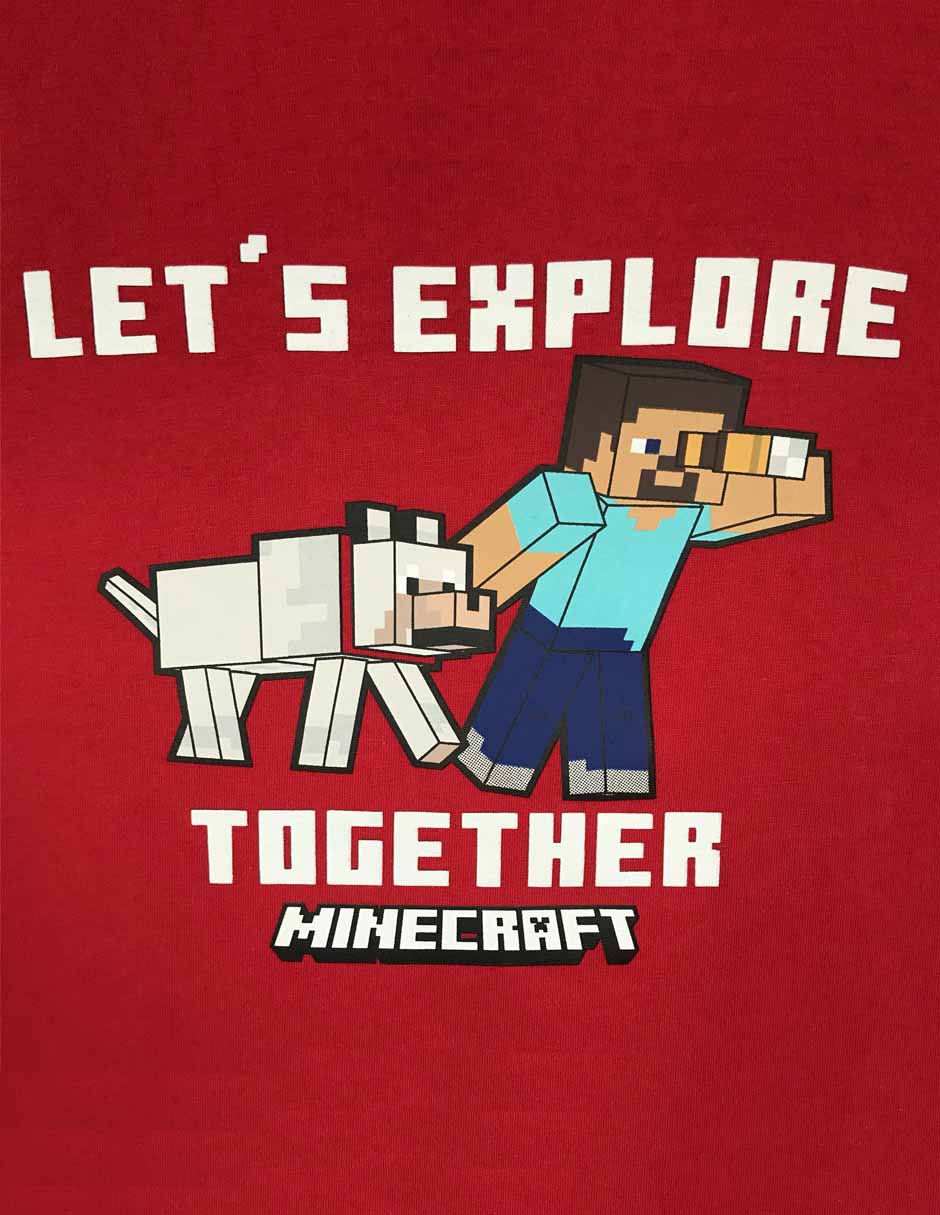 Playera Minecraft manga corta para niño 3