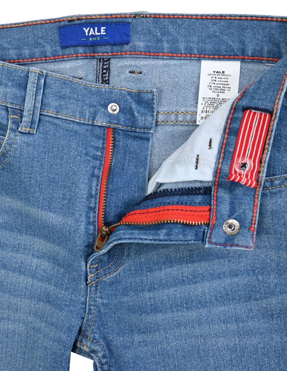 Jeans slim lavado medio para niño 6