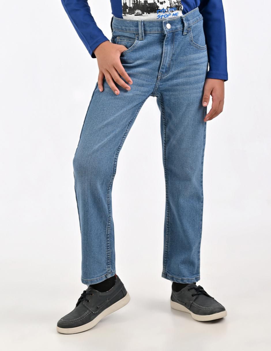 Jeans slim lavado medio para niño