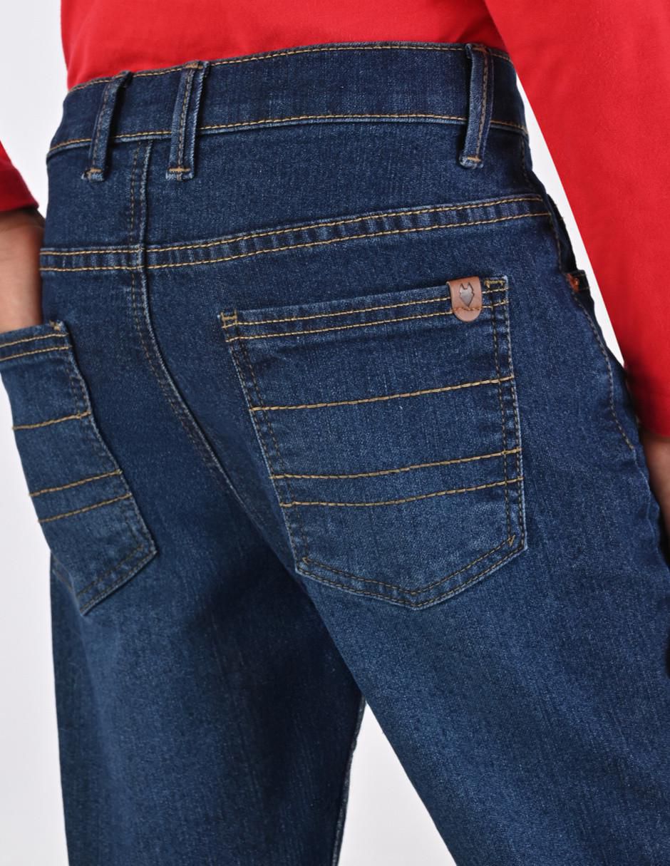 Jeans slim Yale lavado medio para niño
