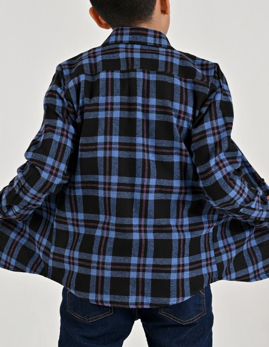 Camisa casual de algodón manga larga para niño 2